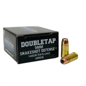 Double Tap SnakeShot Defense Handgun Ammunition 9mm Luger 145gr JHP+#9 Shot 20/ct