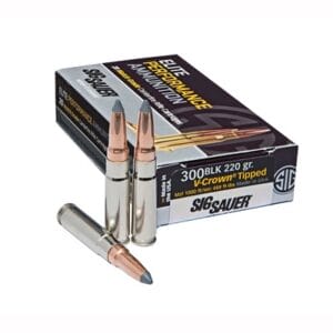 Elite Hunting 300 Aac Blackout Ammo - 300 Aac Blackout 220gr V-Crown 20/Box