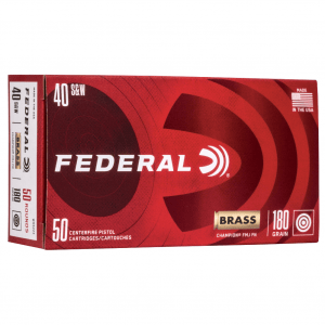 FEDERAL 40 S&W 180Gr FMJ 50Rd Box Ammo (WM5223)