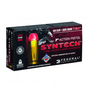 FEDERAL American Eagle Syntech Action Pistol .40 S&W 205Gr TSJ 50rd Box Handgun Ammo (AE40SJAP1)