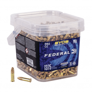 FEDERAL BYOB 22 LR 36Gr CPHP 1375CT Bucket Bulk Rimfire Ammo (750BKT1375)