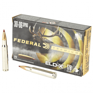 FEDERAL Centerfire Rifle Ammunition 30-06 Sprgfld 178 Gr Eld-X (P3006ELDX1)