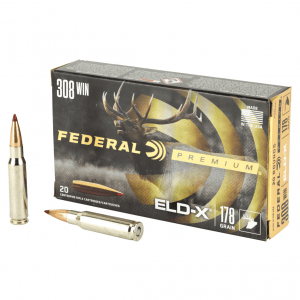 FEDERAL Centerfire Rifle Ammunition 308 Win 178 Gr Eld-X (P308ELDX1)