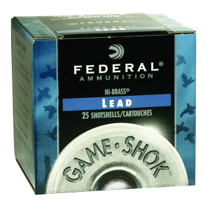 FEDERAL Game-Shok 12 Gauge 2.75in #4 Lead Ammo, 25 Round Box (H1264)