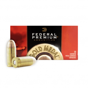 FEDERAL Gold Medal 45 ACP 230 Grain FMJ Ammo, 50 Round Box (GM45A)