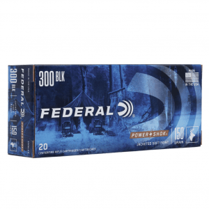 FEDERAL Power-Shok .300 AAC Blackout 150Gr SP 20rd Box Rifle Ammo (300BLKB)