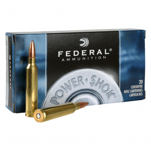 FEDERAL Power-Shok 7mm-08 Rem. 150 Grain Hot-Cor SP Ammo, 20 Round Box (708CS)