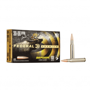 FEDERAL Premium .30-06 Springfield 168Gr Berger Hybrid Hunter 20rd Box Ammo (P3006BCH1)