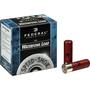 FEDERAL Speed-Shok Waterfowl 12 Gauge 3in #1 Steel Ammo, 25 Round Box (WF1431)