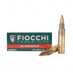 FIOCCHI 308 Win. 175 Grain HPBT Match King Ammo, 20 Round Box (308MKD)