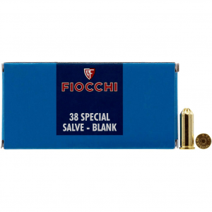 FIOCCHI Pistol Blank 38 S&W Spl 50 Bx/ 20 Cs Ammo (38BLANK)