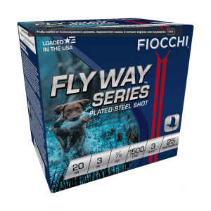 FIOCCHI Plated Steel Shot 20 Gauge 3in 0.875oz 3 Shot Size 25rd Per Box Shotgun Shell (203ST3)