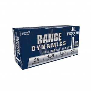 FIOCCHI Range Dynamics .38 Special 158Gr FMJ 50rd Box Ammo (38G)