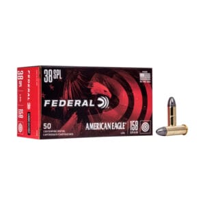 Federal American Eagle .38 Special 158 Grain Lead Round Nose Centerfire Handgun Ammo