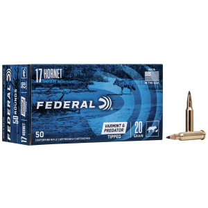 Federal American Eagle Varmint & Predator Rifle Ammunition .17 Hornet 20 gr V-tip 3610 fps