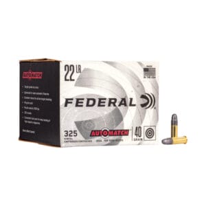 Federal Auto Match 22 Long Rifle 40 Grain Rimfire Ammo