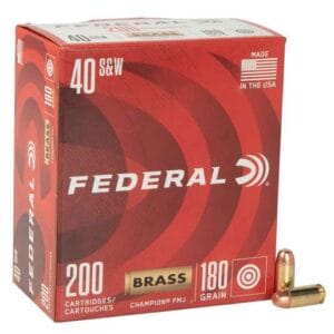 Federal Champion Training 40 S&W 180gr FMJ Handgun Ammo - 200 Rounds