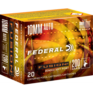 Federal Fusion Handgun Ammunition 10mm Auto 200 gr SP 20/ct