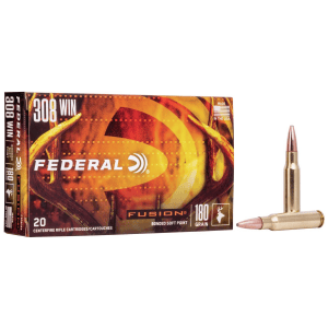 Federal Fusion Rifle Ammunition .308 Win 180 gr BTSP 2600 fps - 20/ct