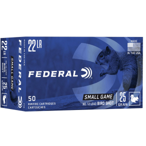 Federal Game-Shok Rimfire Ammunition .22 LR 25 gr #12 Bird Shot 50/box