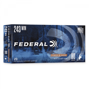 Federal Power-Shok .243 Win. JSP 80 Grain 20 Rounds