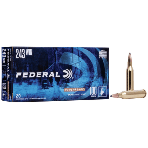 Federal Power-Shok Rifle Ammunition .243 Win 100 gr SP 2960 fps - 20/ct