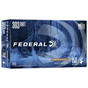 Federal Power-Shok Rifle Ammunition .303 British 150 gr SP 2690 fps - 20/ct