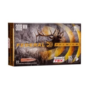 Federal Premium .308 Winchester 165 Grain Barnes TSX Centerfire Rifle Ammo