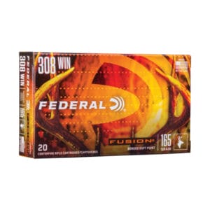 Federal Premium Fusion .308 Winchester 165 Grain Soft-Point Centerfire Rifle Ammo