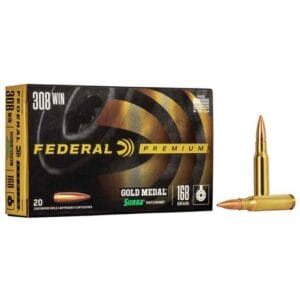 Federal Premium Gold Medal 308 Winchester 168gr Sierra Matchking BTHP Rifle Ammo - 20 Rounds