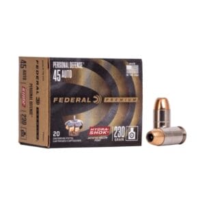 Federal Premium Hydra-Shok .45 ACP 230 Grain JHP Centerfire Handgun Ammo