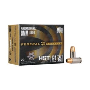 Federal Premium Personal Defense 9mm Luger 124 Grain HST Handgun Ammo