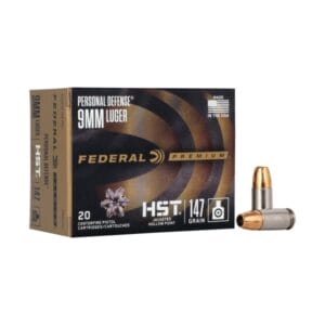 Federal Premium Personal Defense 9mm Luger 147 Grain HST Handgun Ammo