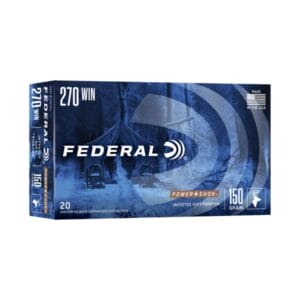 Federal Premium Power-Shok .270 Winchester 150 Grain Jacketed Soft-Point Centerfire Rifle Ammo