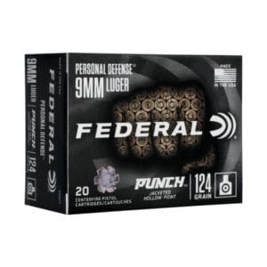 Federal Punch Personal Defense 9mm Luger 124 Grain Handgun Ammo