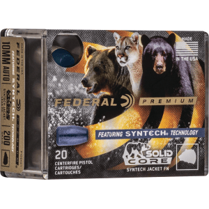 Federal Solid Core Handgun Ammunition 10mm Auto 200 gr TSJ 20/ct