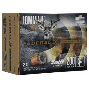 Federal Swift A-Frame Handgun Ammunition 10mm Auto 200gr JHP 1175 fps 20/ct