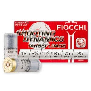 Fiocchi Fast Shooting Dynamics 12 Gauge 2-3/4in #7.5 1-1/8 oz Target Shotshells - 25 Rounds - #7.5