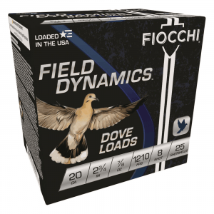 Fiocchi Field Dynamics Dove Loads 20 Gauge 2 3/4" 7/8 oz. 25 Rounds