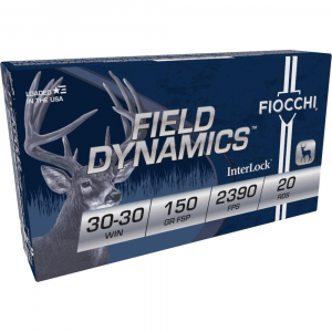 Fiocchi Field Dynamics FSP Rifle Ammunition 30-30 Win 150gr 2390 FPS 20/ct