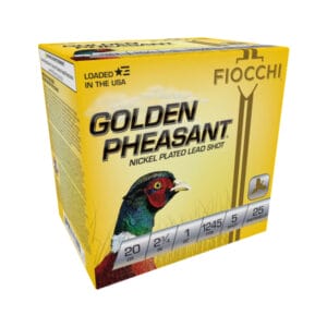 Fiocchi Golden Pheasant Nickel-Plated Lead Shotshells - 20 Gauge - 5 - 2.75"