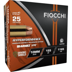 Fiocchi Hyperformance Hunt Ammunition 10mm Auto 155gr HP 1165 fps 25/ct