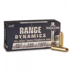 Fiocchi Pistol Shooting Dynamics .357 Magnum FMJ-TC 142 Grain 50 Rounds