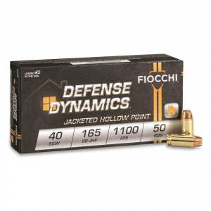 Fiocchi Pistol Shooting Dynamics .40 S&W XTP/JHP 165 Grain 50 Rounds