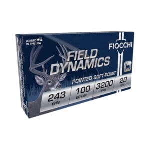 Fiocchi Shooting Dynamics .243 Winchester 100 Grain Centerfire Rifle Ammo