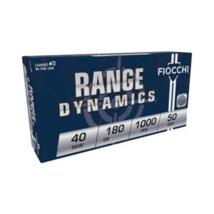 Fiocchi Shooting Dynamics .40 S&W 180 Grain Full Metal JFN Handgun Ammo