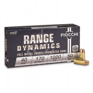 Fiocchi Shooting Dynamics .40 S&W FMJ TC 170 Grain 50 Rounds