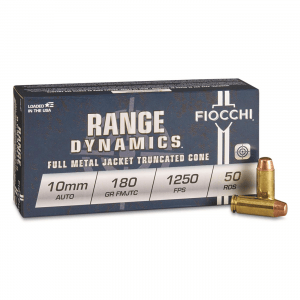 Fiocchi Shooting Dynamics 10mm FMJTC 180 Grain 50 Rounds