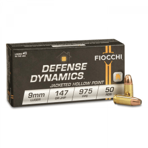 Fiocchi Shooting Dynamics 9mm JHP 147 Grain 50 Rounds