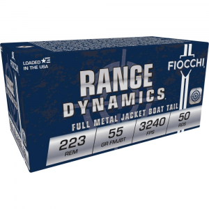 Fiocchi Shooting Dynamics Rifle Ammunition .223 Rem 55gr FMJ BT 3240 fps 1000/ct